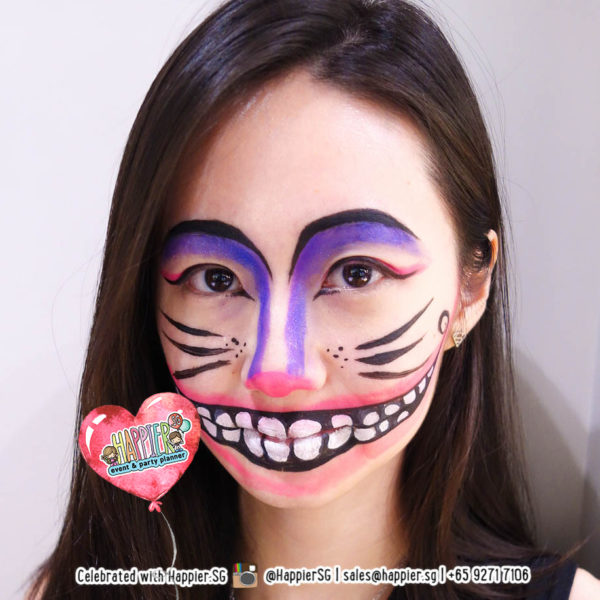 Cheshire Cat Face Paint Makeup Artist