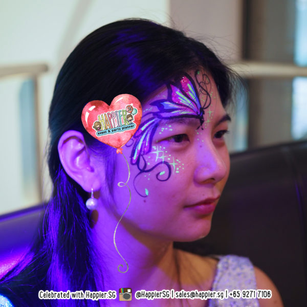 Glow in the Dark UV Face Paint Makeup Artist