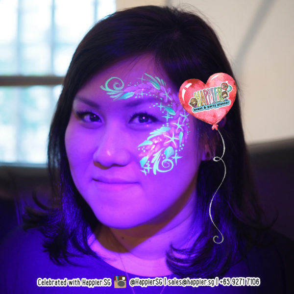 Glow in the Dark UV Face Paint Makeup Artist