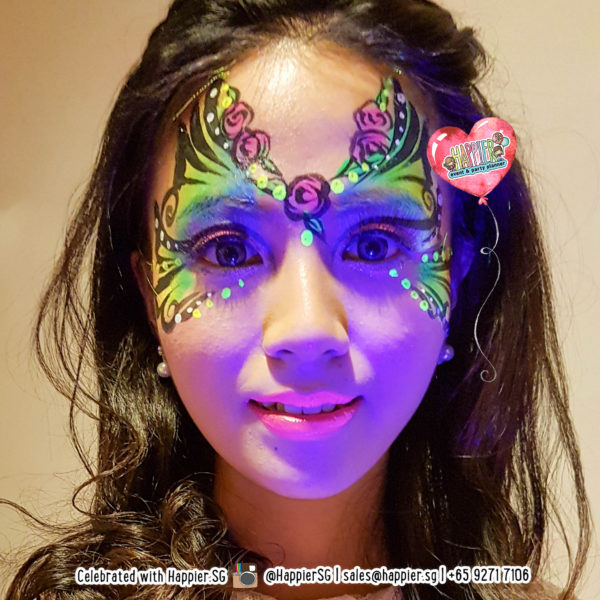 Glow in the Dark UV Face Paint Makeup Artist