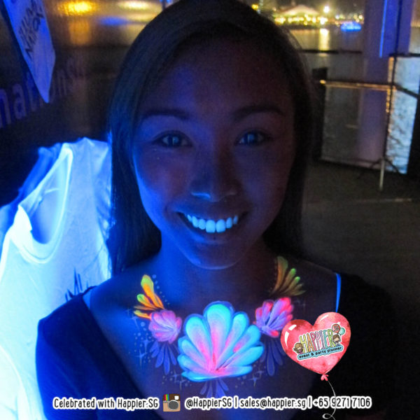 Glow in the Dark UV Face Paint Makeup Artist