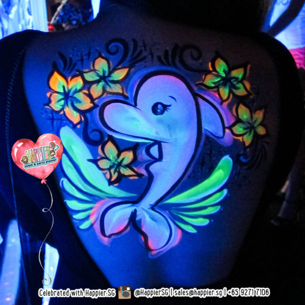 Glow in the Dark UV Face Paint Makeup Artist