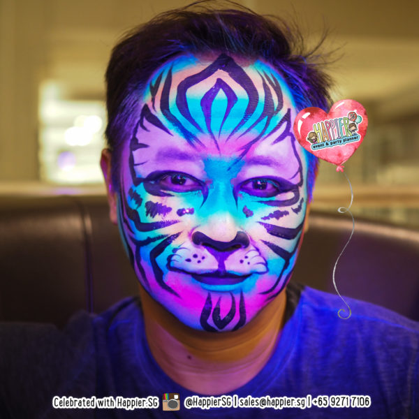 Glow in the Dark UV Face Paint Makeup Artist