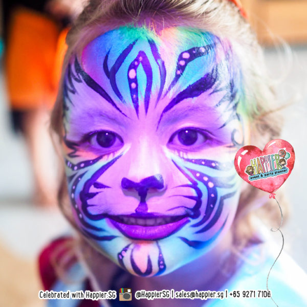 Glow in the Dark UV Face Paint Makeup Artist