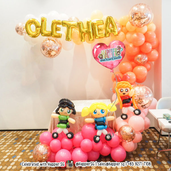 Powerpuff girls organic balloon garland