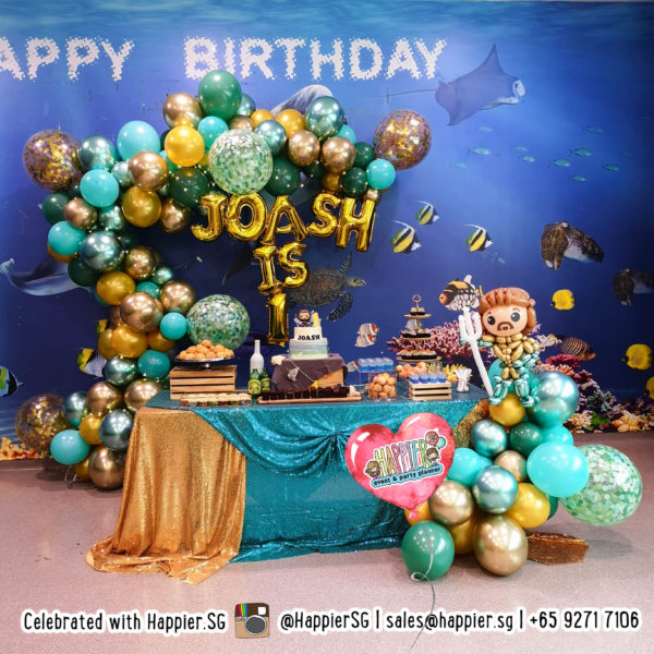 Baby-boy-1st-birthday-balloon-decoration