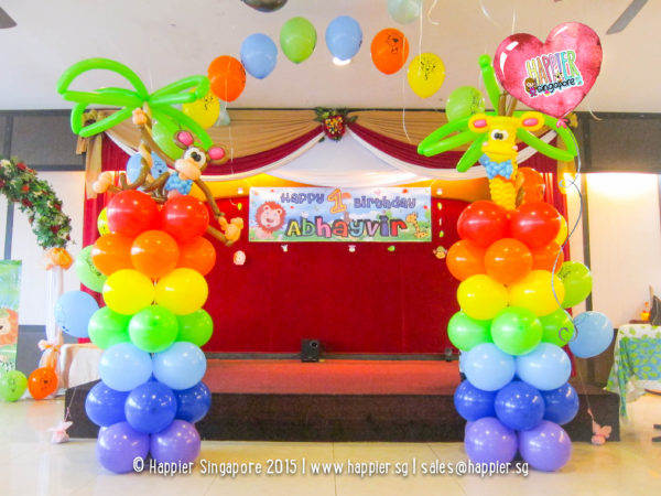 Safari-animal-jungle-balloon-column-decoration