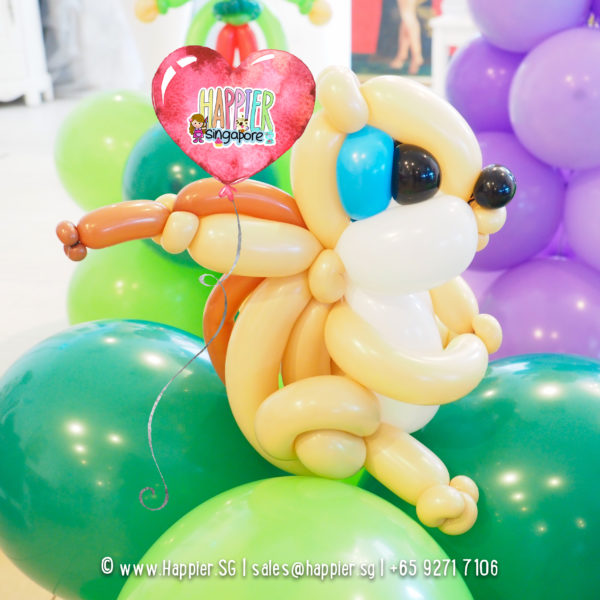 Squirrell-balloon-column-decoration